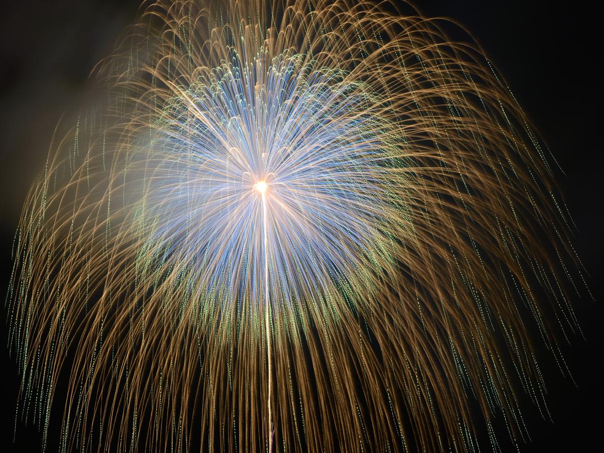 Pertunjukan kembang api Noryo Festival Gamagori 