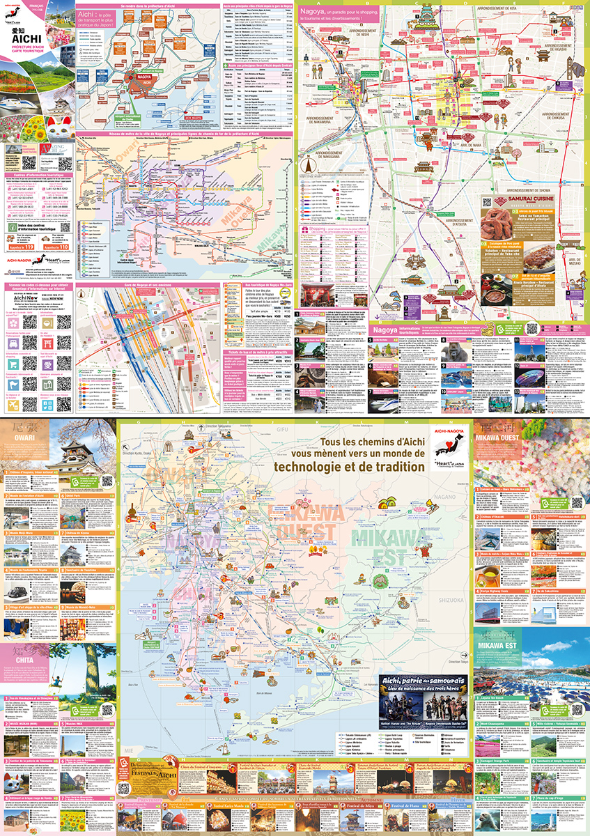 Aichi Tourist Map 2023 Français