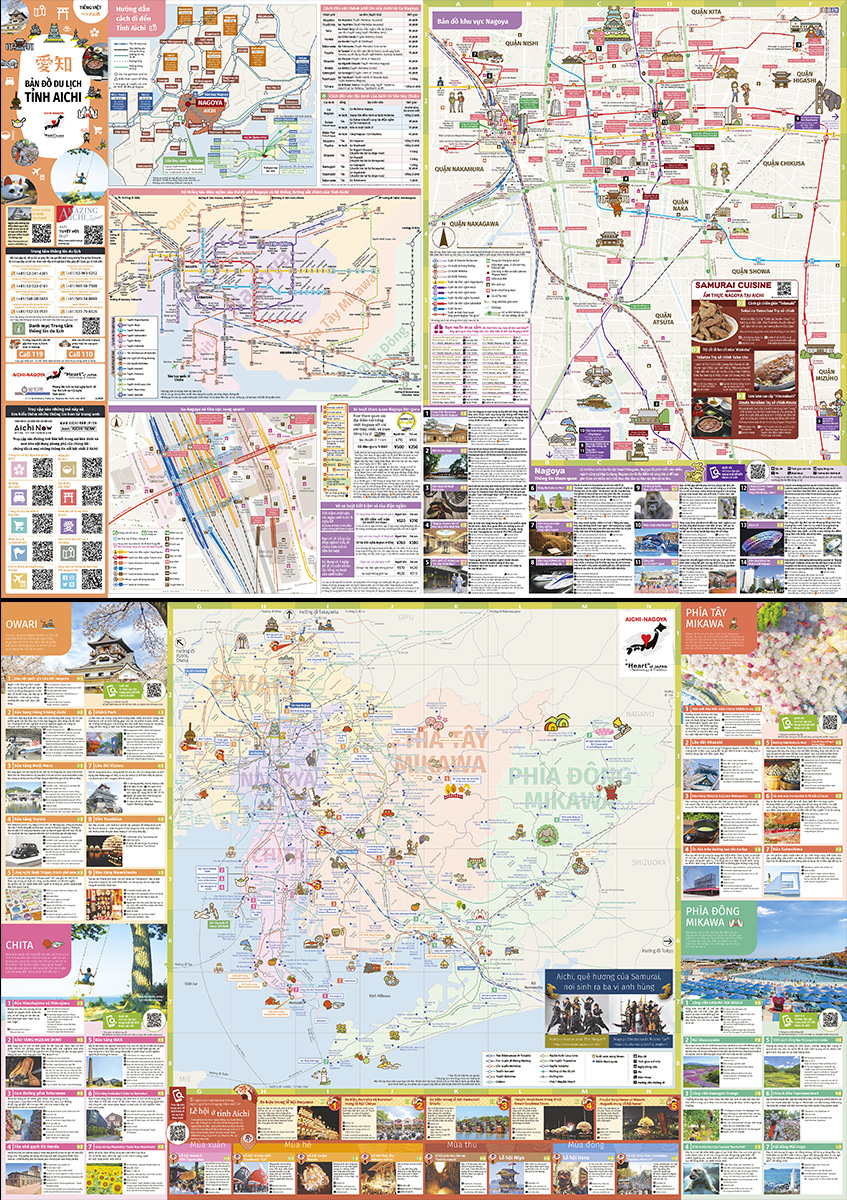 Aichi Tourist Map 2022 Vietnamese