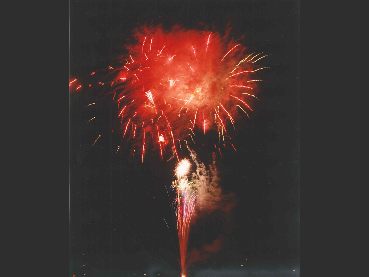Pre-Hachiman Jinja Shrine Festival Fireworks 
