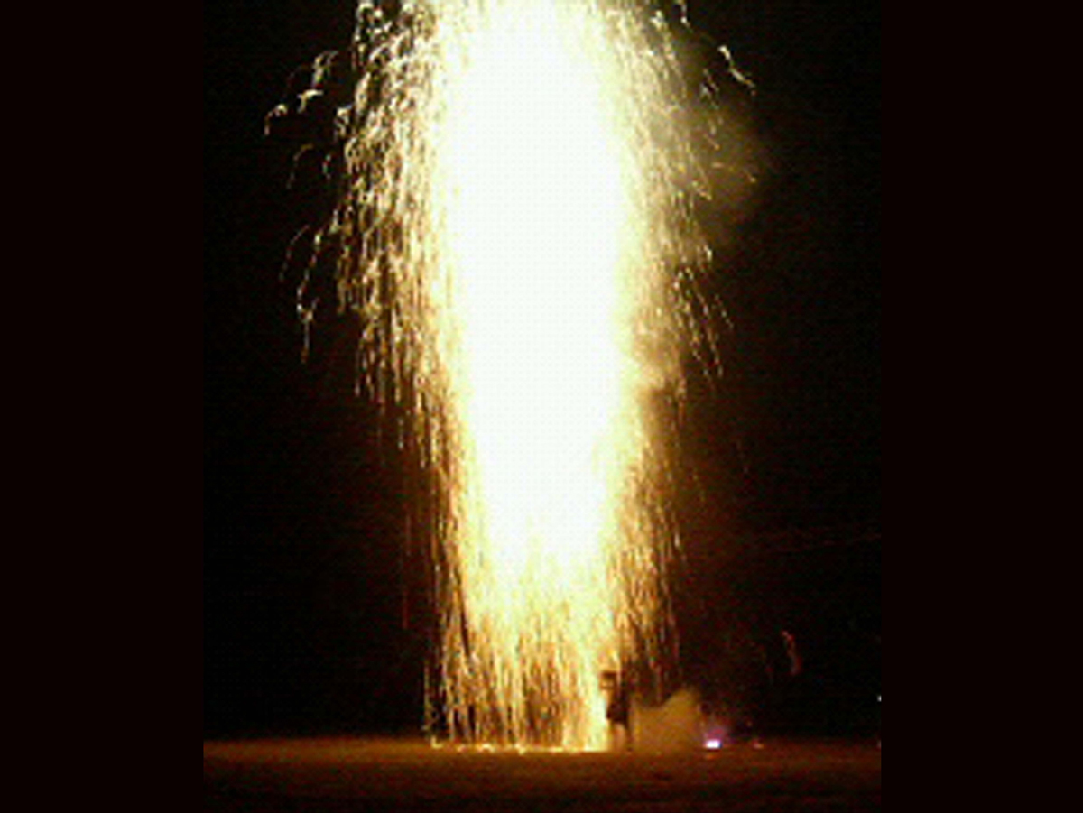 Pre-Hachiman Jinja Shrine Festival Fireworks 