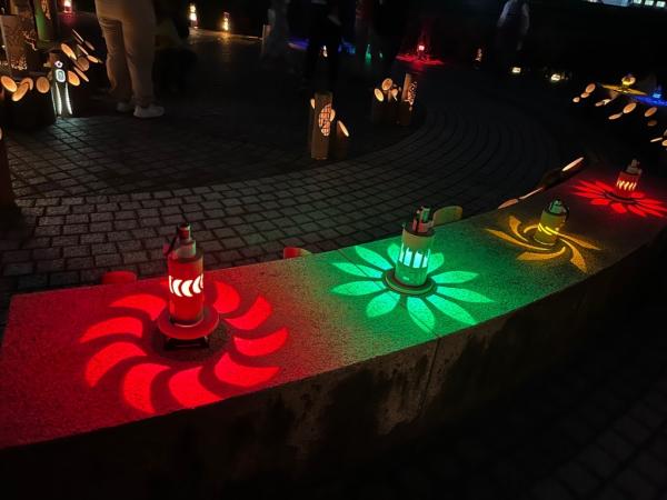 夜桜と竹灯籠宵まつり