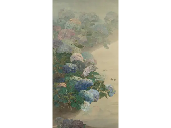 前田錦楓《紫陽花》明治20-29(1887-1896)年、前田速念寺蔵【通期展示】