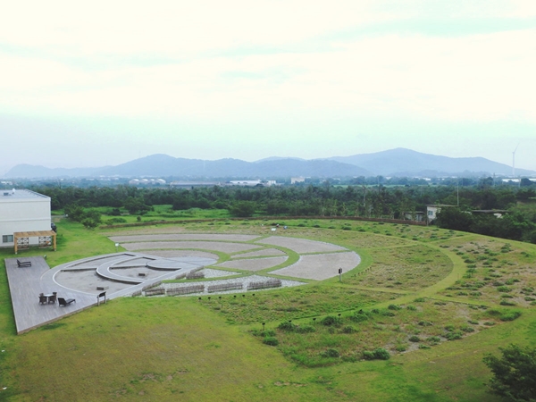 ①さららパーク外観（水の広場・砂の広場・花の広場）