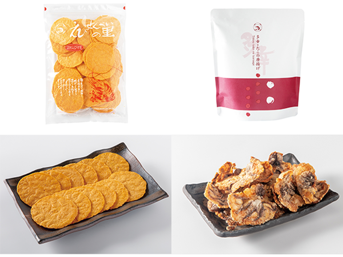 えびせんべいの里　はませんえびうす焼　多幸・たこの唐揚げ
