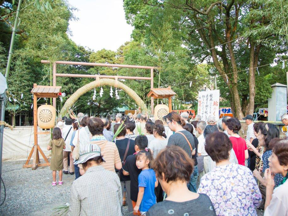 真清田神社　夏越神事（輪くぐり）