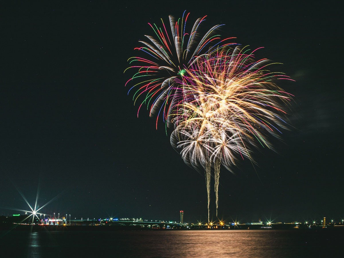常滑りんくうビーチ　サンセット花火