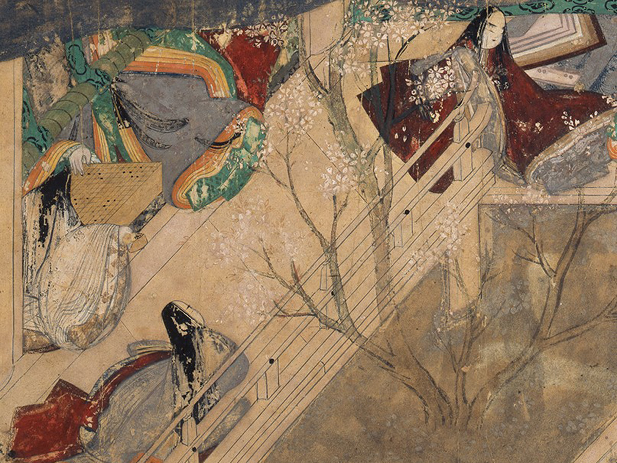 The Tale of Genji Illustrated Scroll (Takekawa II. National treasure.)