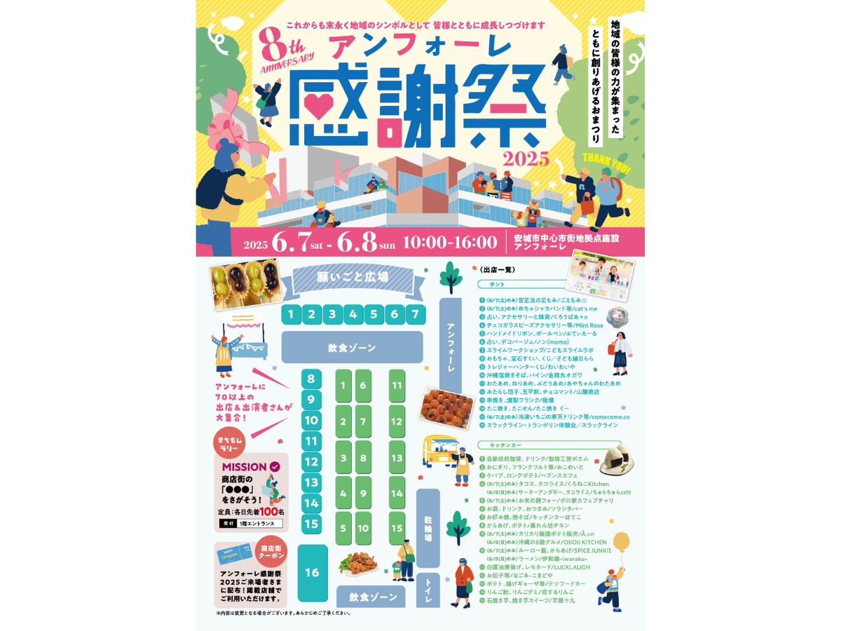 アンフォーレ開館8周年　アンフォーレ感謝祭2025