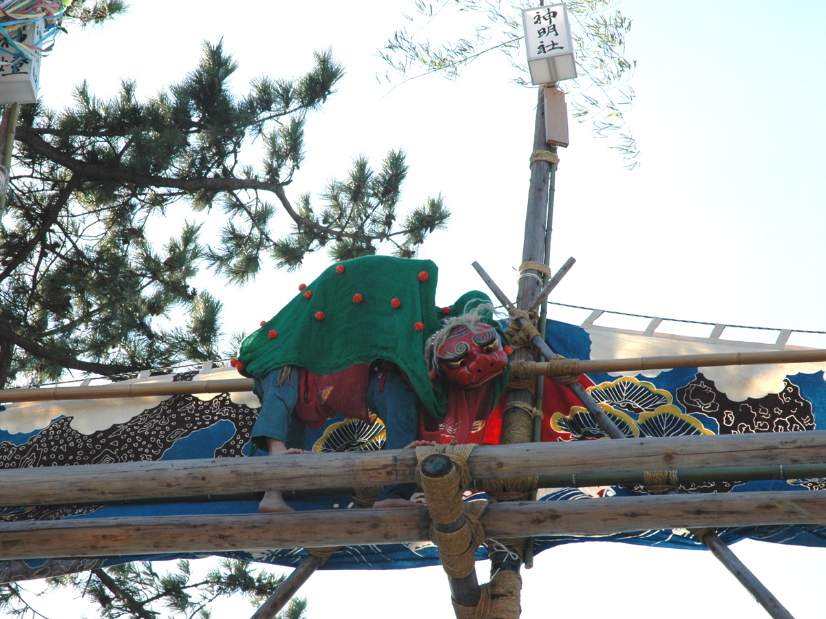 大脇の梯子獅子