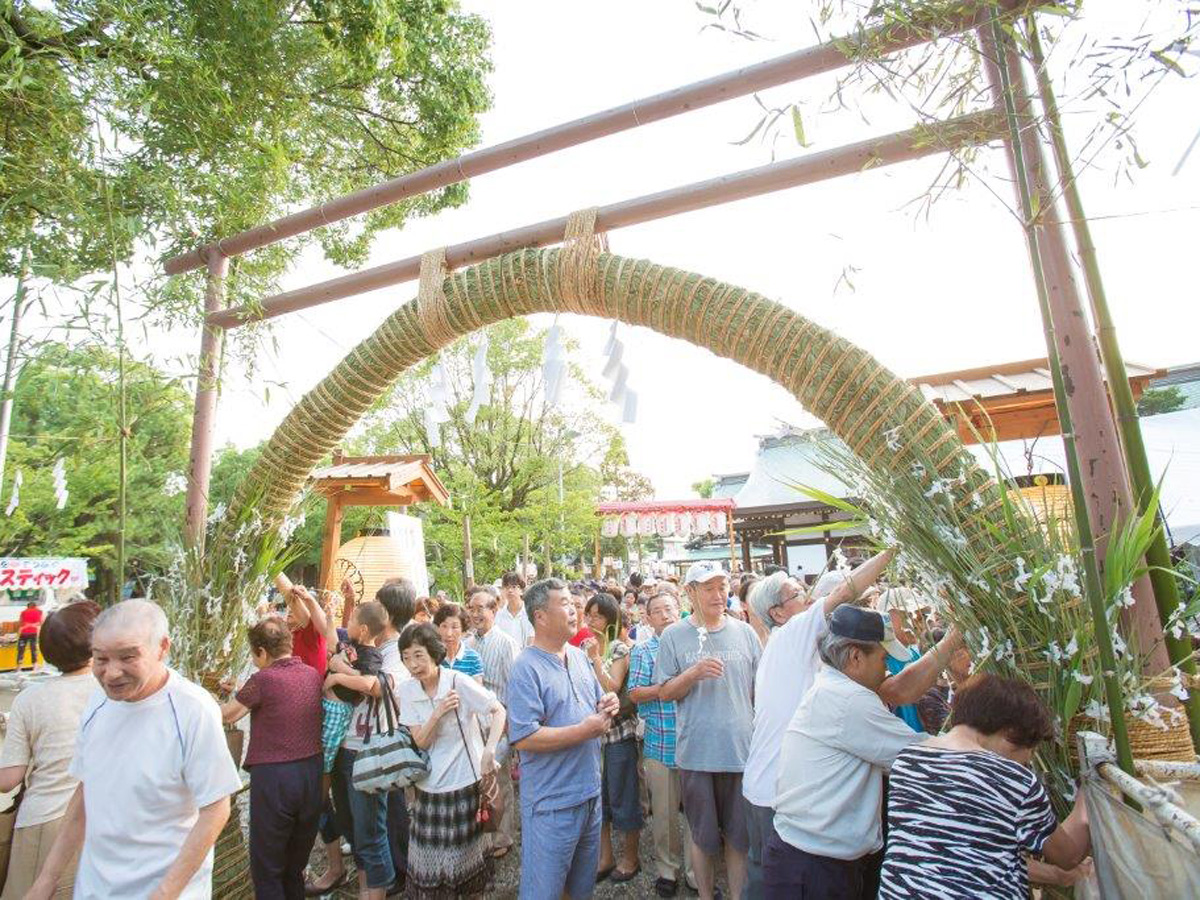 真清田神社　夏越神事（輪くぐり）