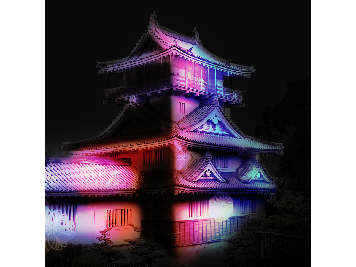 岩崎城天守閣プロジェクションマッピング