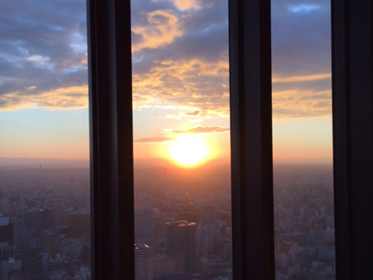 在空中长廊看新年日出!!