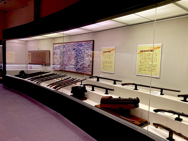 Part of the gun display in the fascinating museum.