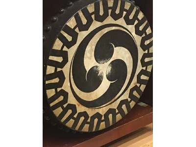 Blood spattered war drum.