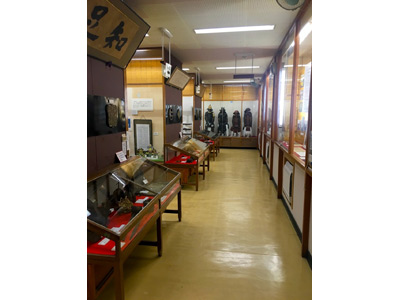 Impressive range of samurai arms and armor on display.